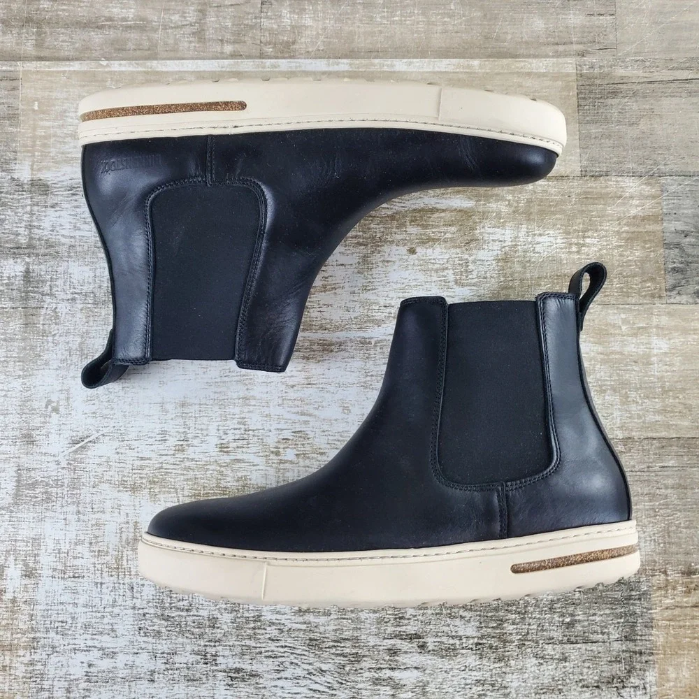 Birkenstock Bend Chelsea Boots Mens 9 - 9.5 Black Natural Leather Pull On